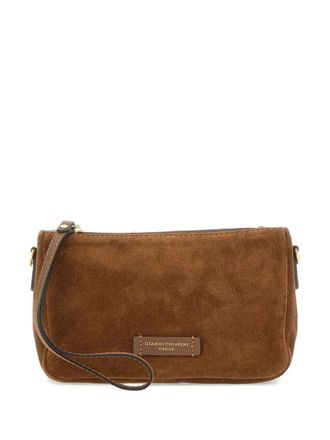 Gianni Chiarini suede clutch bag - women - Suede - One Size - Brown