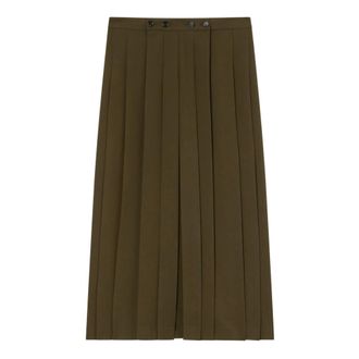 Pinko Midi Skirts, female, Green, S, Pleated Maxi Skirt