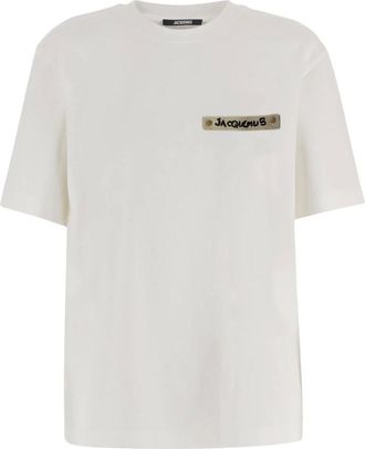 Jacquemus T-Shirts, male, White, Size: M Plage T-shirt