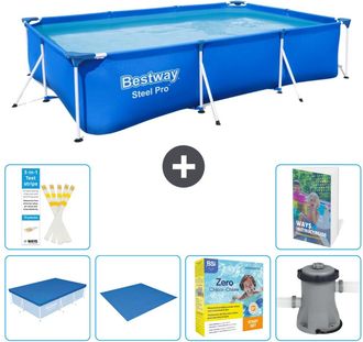 Bestway Piscina Bestway Steel Pro Rectangular - 300x201x66 Cm - 7-piezas S24