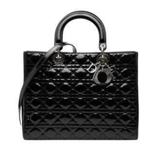 Dior Pre-owned Lady Dior - Dames - Pre-owned - Zwart - Maat: ONE Size Leer