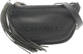Chanel Pre-owned Vintage Belt Bag - Dames - Vintage Heuptassen - Zwart - ONE Size - Leer - Vintage
