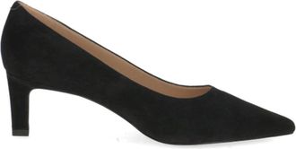 Peter Kaiser Black Pointed Toe Modest Heel Leather Dress Pumps