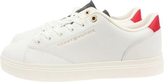 Tommy Hilfiger Leren Cupsole Sneaker - Dames - Sneakers - Wit - 41 EU - Leer - Schoenen