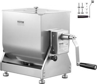 OEM Mezcladora De Carne Manual Tanque Basculante Equipo De Procesamiento De Carne Mezcla M&aacute;xima De 13,6 Kg Mezcladora De Salchichas De Acero Inoxidable Co