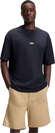 HUGO BOSS Heren Nalono Katoenen T-Shirt (Marineblauw)