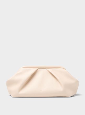 Ela Womens Pleated pebbled evening bag