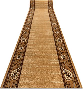 RugsX Rugsx - Alfombra De Pasillo Bcf Feliks Dorado Oscuro 140 Cm Brown 140x1000 Cm