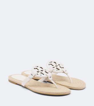 Tory Burch Miller beaded leather thong sandals