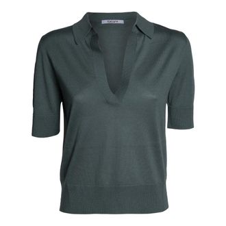 KANGRA V-neck Knitwear, female, Green, Size: XS V-neck Knitwear
