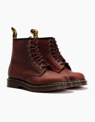 Dr. Martens Womens Dr. Martens 1460 Crazy Horse Leather Cherry Red Boots - Size: UK 9.5 / eu 44 / us 10.5