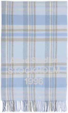 Acne Studios Check Logo Sjaal - Breed - Dames - Wintersjaals - Veelkleurig - ONE Size - Wol - Accessoires