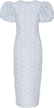 Rotate ROTATE Birger Christensen, Midi Dresses, female, Blue, Size: XS Stylish Dress Collection