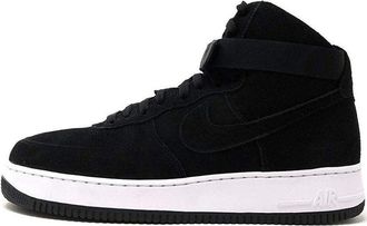 Nike Air Force 1 High 07 Triple Black Suede White 315121-038