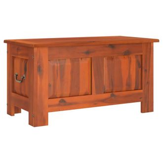 Berkfield Home Storage Chest with Lid Brown Solid Wood Acacia