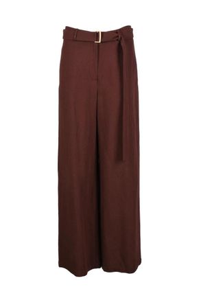 Alysi Wide-Leg Trousers - Chocolate