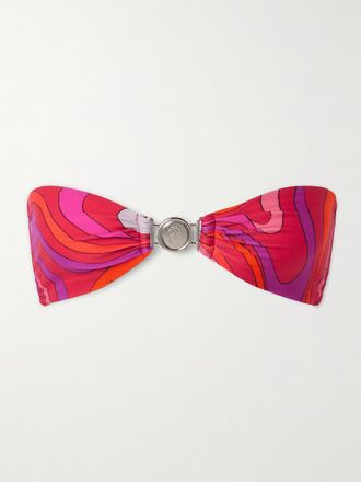 Pucci Top Bikini A Fascia Stampato - Rosa