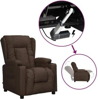 vidaXL Sill&oacute;n Elevable Cuero Sint&eacute;tico Marr&oacute;n Vidaxl