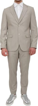 HUGO BOSS H-Houston 3-delige Slim-Fit Kostuum - Heren - Business pakken - Grijs - 2XL - Wol - Kostuums