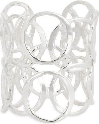 Kenneth Jay Lane Geometric Cuff Bracelet in Silver at Nordstrom Rack