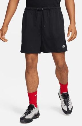 Nike Club Flow Mesh Athletic Shorts in 010 Black/white at Nordstrom Rack, Size X-Large