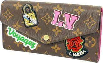 Louis Vuitton Pre-owned Wallets, female, Brown, Size: ONE SIZE Pre-owned Wallet with Embellishments Envelope Style Closure Multiple Interior Card Slots