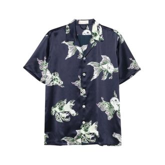 Olivia Von Halle Dames, Overhemden, Blauw, Maat: M Zijde