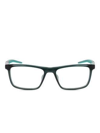 Nike 7057 rectangle-frame glasses - Green