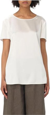 Max Mara Zijden Blouse - Dames - Blouses - Beige - XS - Overhemden