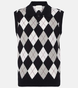 Lisa Yang Anwen argyle cashmere sweater vest