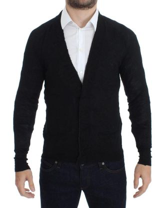 Costume National Elegant Merino Wool Mens Cardigan
