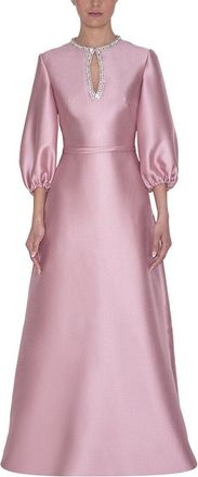 Reem Acra Mikado Bishop Sleeves Kaftan