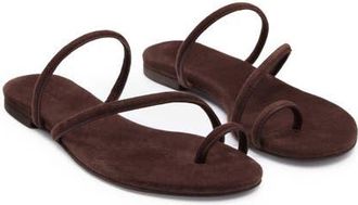 Reformation Ludo Slide Sandal in Espresso Suede at Nordstrom, Size 10.5