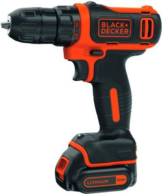 Black+Decker Trapano/Avvitatore Compatto Black&Decker BCDDD12KB-QW, Doppia Batteria 10.8V Litio