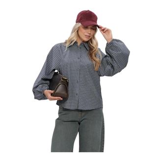 MY ESSENTIAL WARDROBE Dames, Blouses & Shirts, Blauw, Maat: XL Katoen
