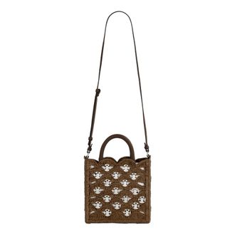 Paco Rabanne 1969 Disc Raffia Tote - - Bags - Donna - Marrone - ONE SIZE