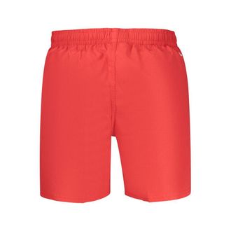 Nike Logo Print Swim Shorts - Red
