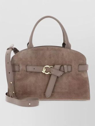 Coccinelle sabine suede shoulder bag top handle