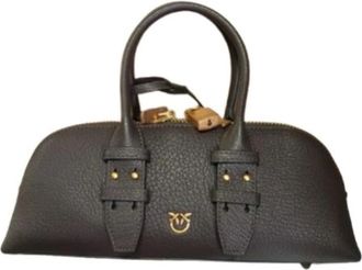 Pinko Pinko, Tassen, Dames, Bruin, ONE Size, Katoen, Bowling Bag