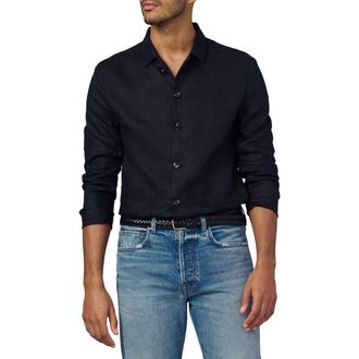 Joe's Hemingway Writers Long Sleeve Camp Shirt in Black at Nordstrom Rack, Size Xx-Large