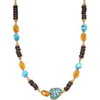Eye Candy Los Angeles Paula Beaded Necklace in Gold at Nordstrom Rack