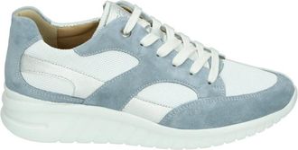 Hartjes Sportieve Lage Damesschoenen Wit Patroon - Dames - Sneakers - Blauw - 41 EU - Su&egrave;de - Schoenen