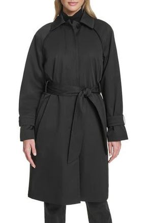 Cole Haan Water Resistant Twill Coat in Black at Nordstrom Rack, Size X-Large