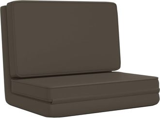 vidaXL Tumbona De Suelo Plegable De Cuero Sint&eacute;tico Gris Antracita Vidaxl