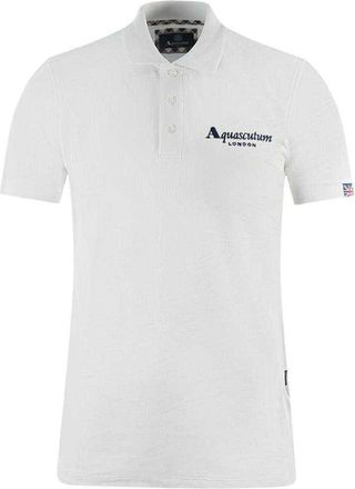Aquascutum Unisex Volwassen Londen Classic Polo Shirt (Wit)