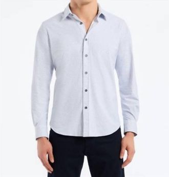 Robert Graham Asterik Knit Shirt In Light Blue