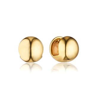 Lily & Roo Gold Dome Ball Huggie Hoop Earrings