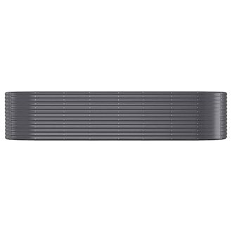 Berkfield Home Garden Raised Bed Powder-coated Steel 322x100x68 cm Anthracite in Charcoal | Size: 322 x 100 x 68 cm