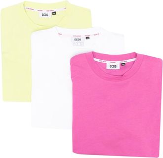 GCDS logo-print T-shirt three-pack - men - Cotton - L - White
