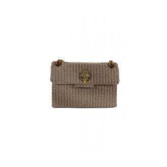 Kurt Geiger Tassen, Dames, Grijs, ONE Size, Mini Fabric Kensington Bag